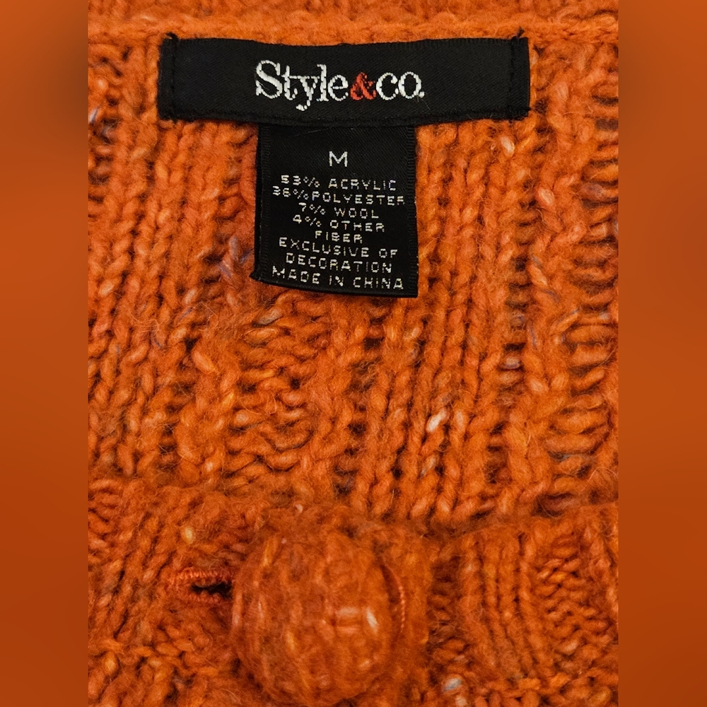 Style&Co Vintage Orange Sweater - Picture 3 of 7